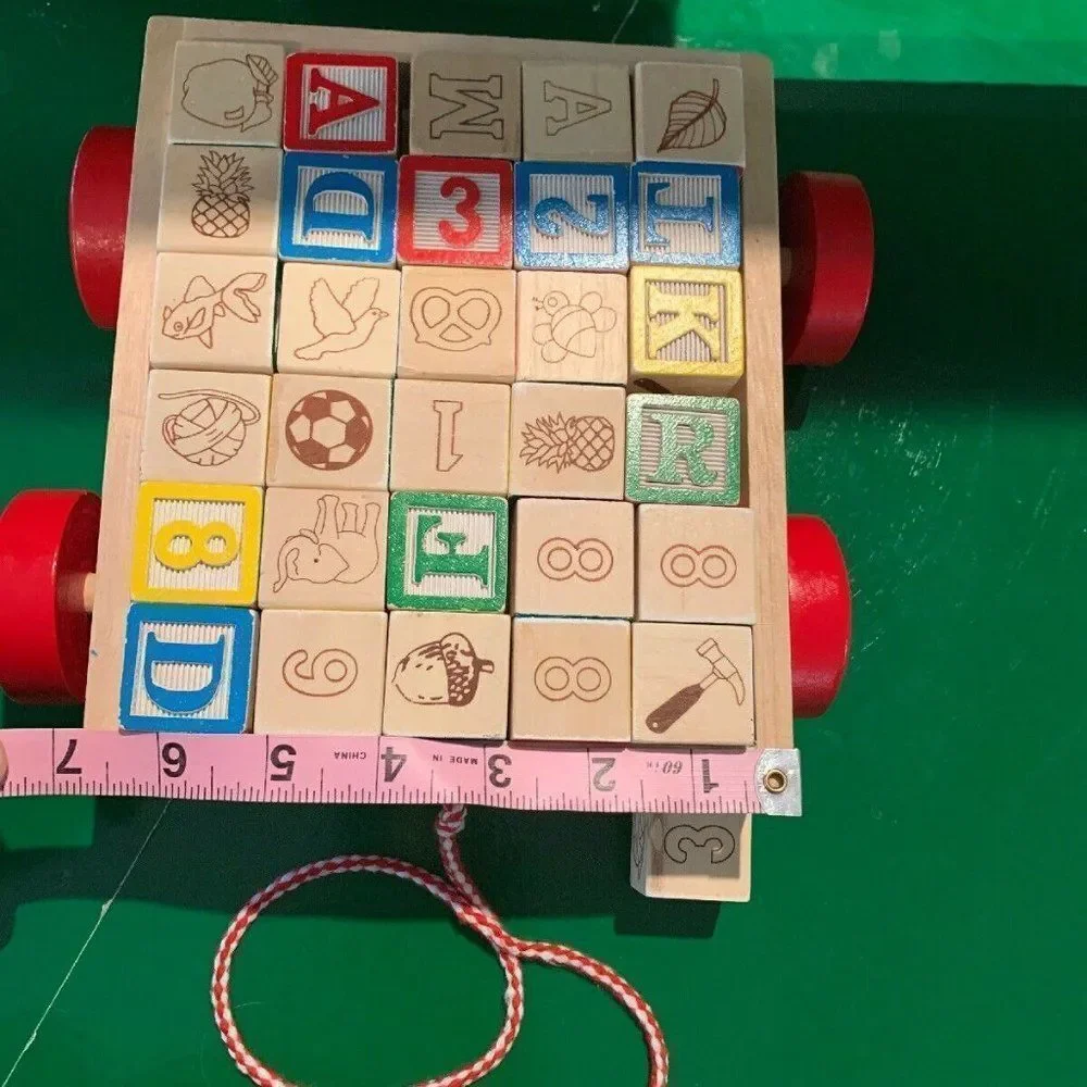 Melissa & Doug Number Letter Picture Wooden Blocks